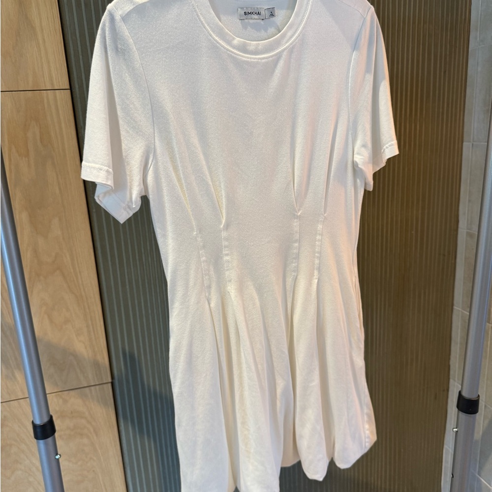 Simkhai White Short Sleeve Dress
